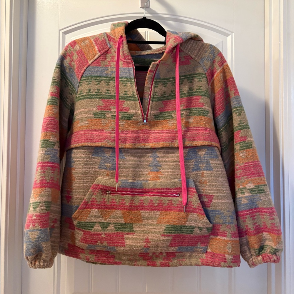 Aztec Hooded Pullover - Small - Picture 3 of 5
